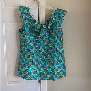 Haley and the Hound pineapple tank top